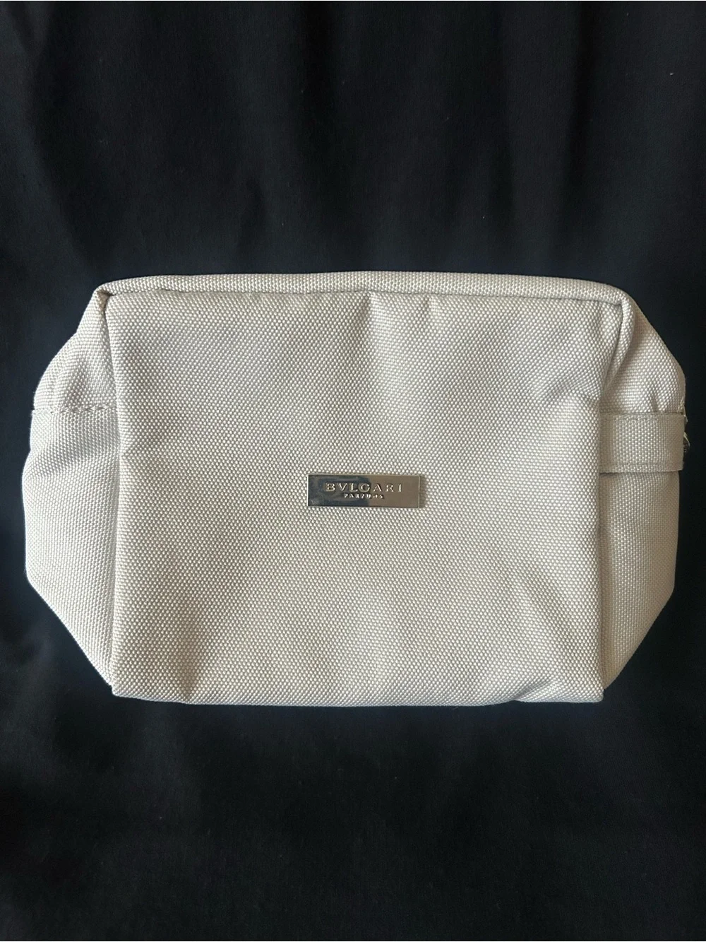 BVLGARY Silver-Tone Zipper Pull accessories bag